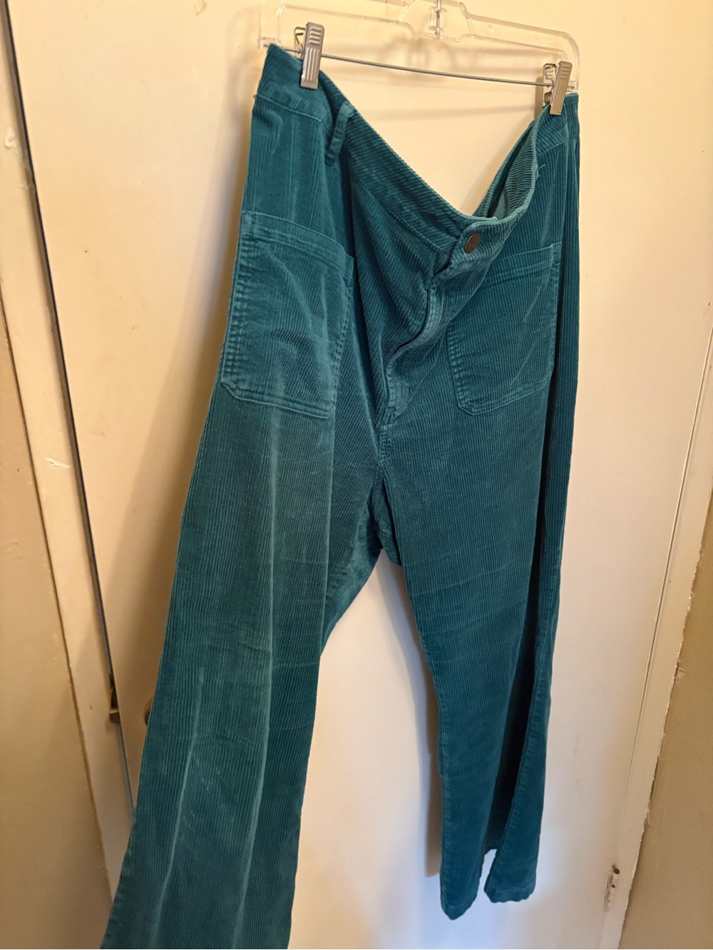 Lucy & Yak Teal Corduroy Boot Cut Pants
